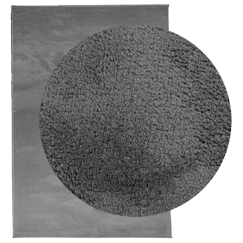 Teppich OVIEDO Kurzflor Anthrazit 120x120 cm
