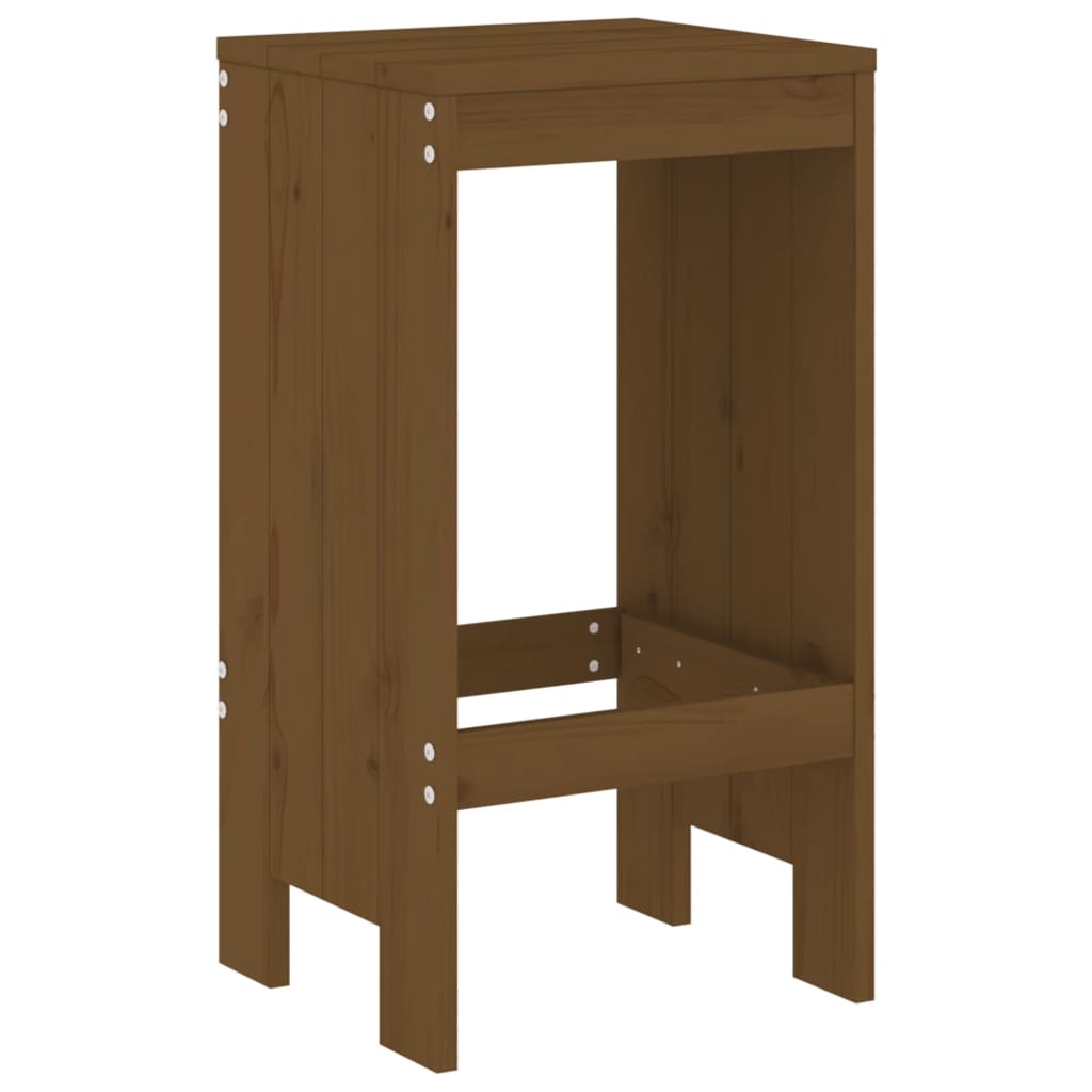 Gartenhocker 2 Stk. Weiß 40x36x45 cm Massivholz Kiefer