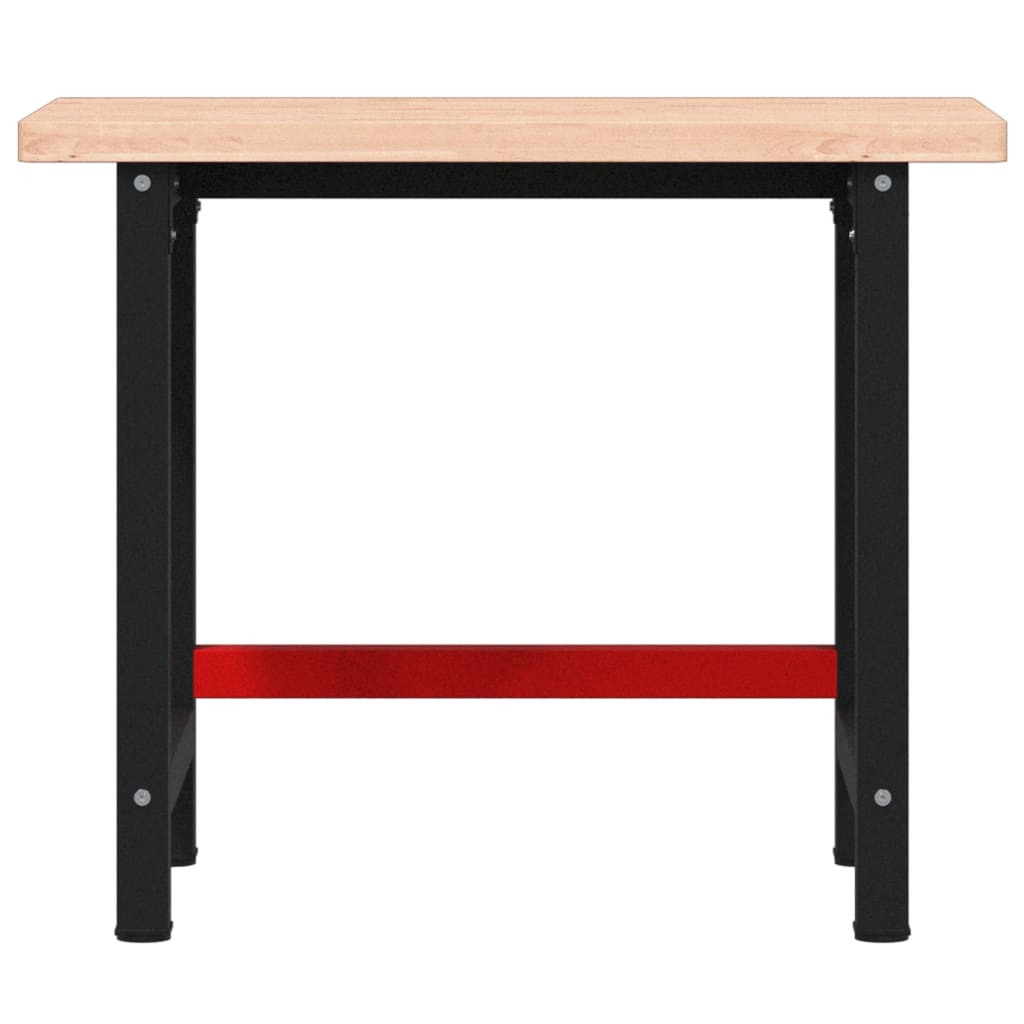 Werkbank 100x60x81,5 cm Massivholz Buche Rechteckig