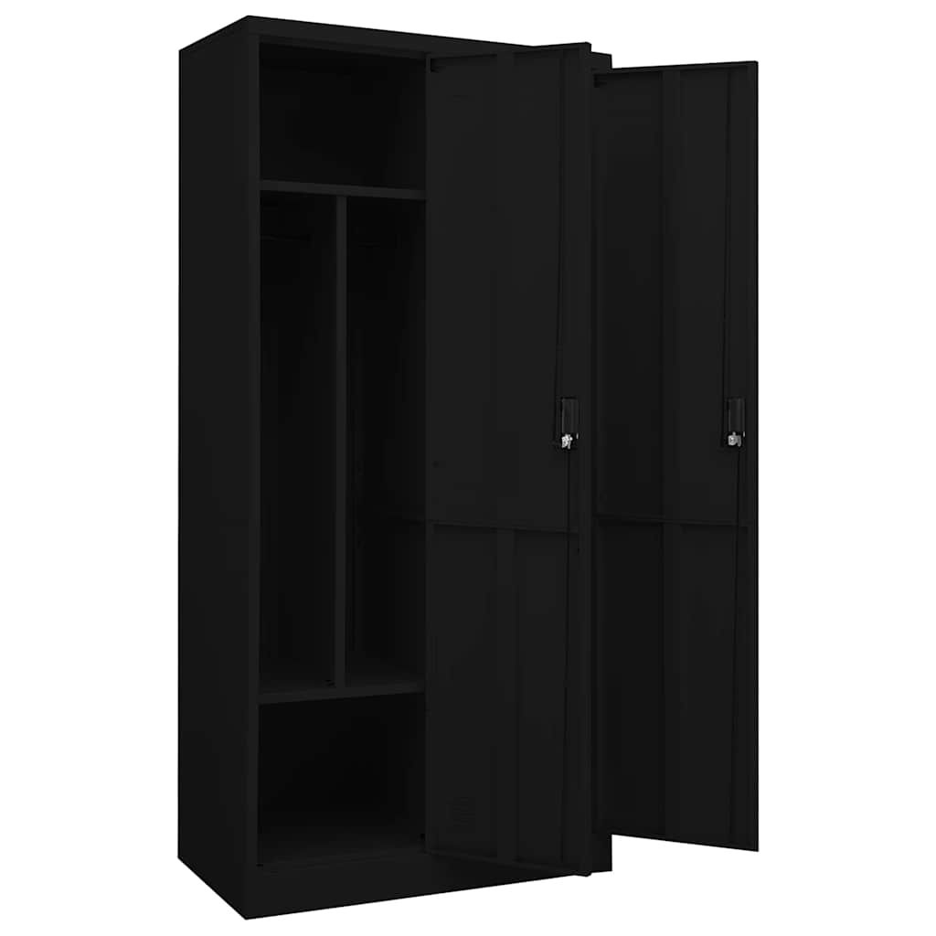 Kleiderschrank Weiß 80x50x180 cm Stahl