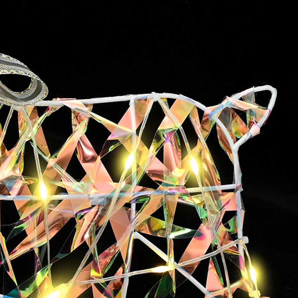 LED Rentiere 4 pcs Gold Stoff