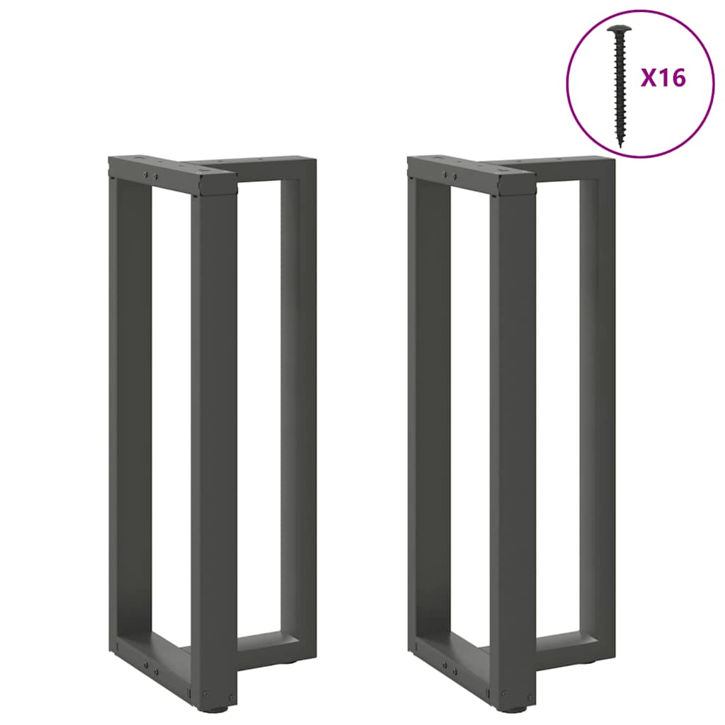 Couchtischbeine T-Form 2 Stk. Schwarz 30x25x(30-31) cm Stahl
