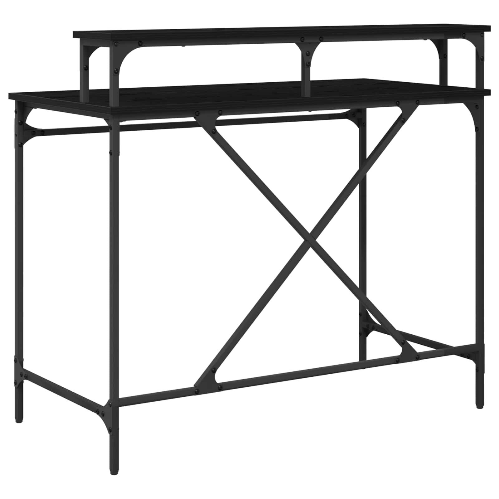 Schreibtisch Sonoma-Eiche 100x50x90 cm Holzwerkstoff und Eisen