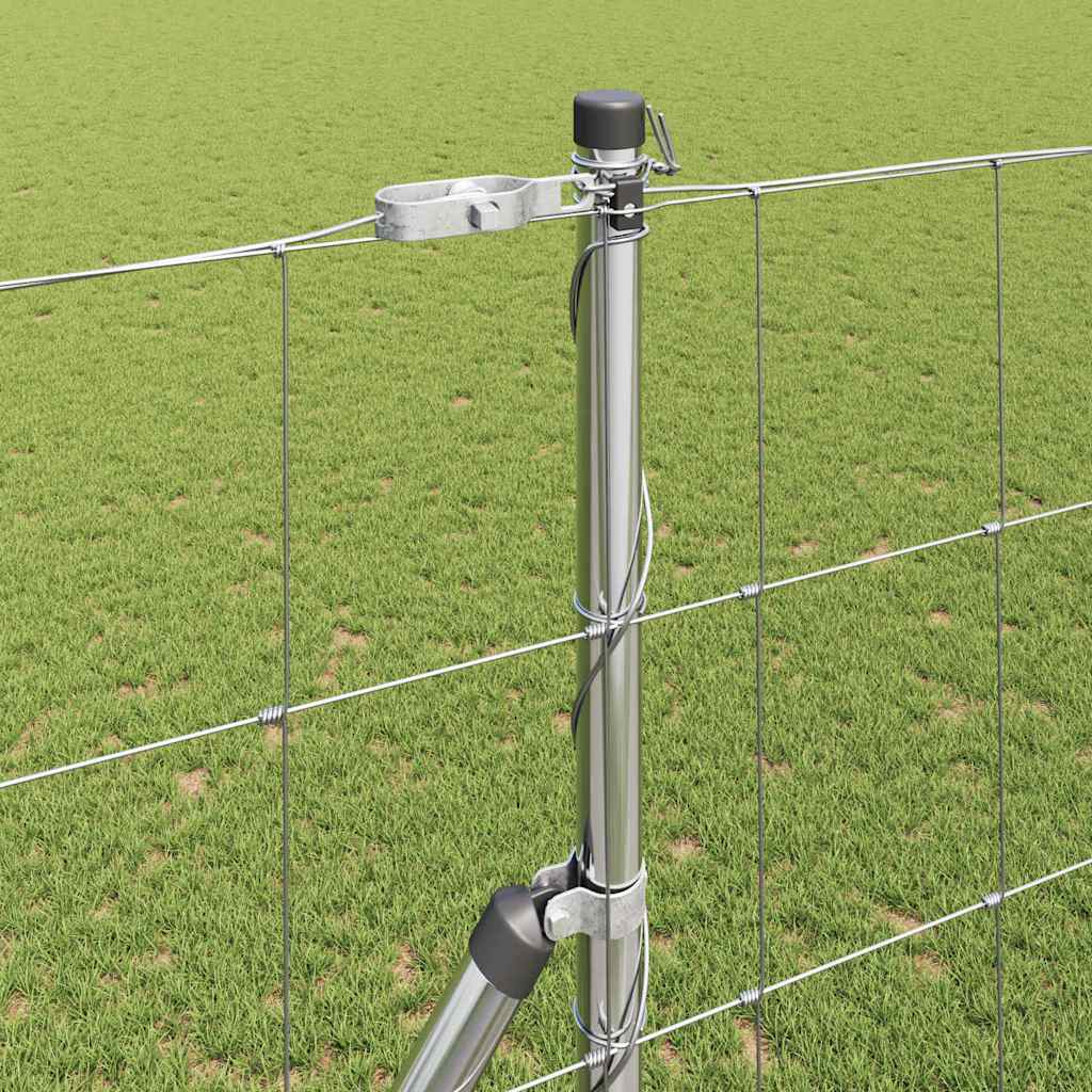 Ground Fix Geschweißter Drahtzaun 25 x 0,8 m Silber Netz