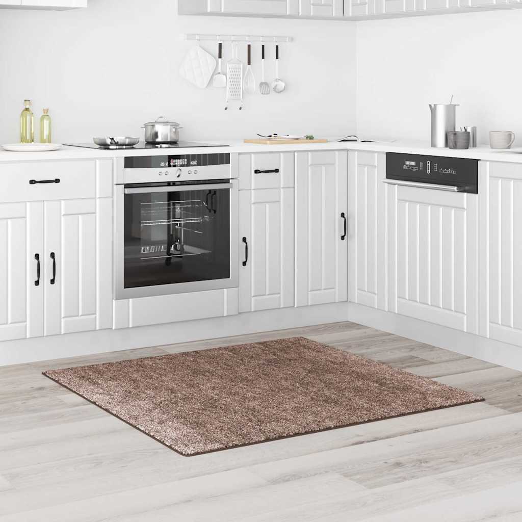 Anti-Rutsch Shaggy Teppich Dunkelgrau 200 x 200 cm PP