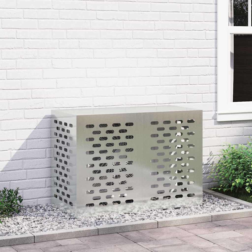 Klimaanlagenabdeckung Schwarz 90 x 40 x 60 cm Stahl