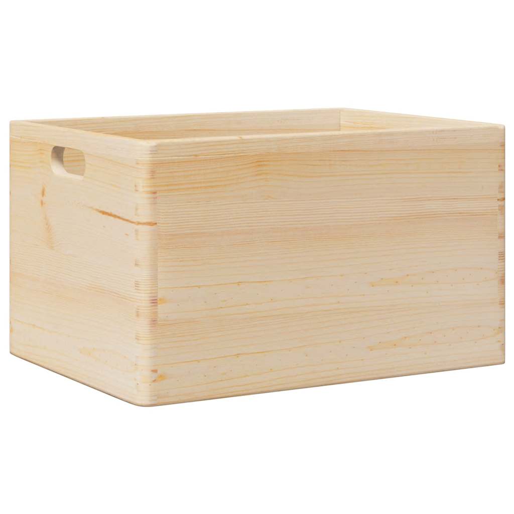 Holzkiste mit Deckel 40x30x13 cm Massivholz Kiefer