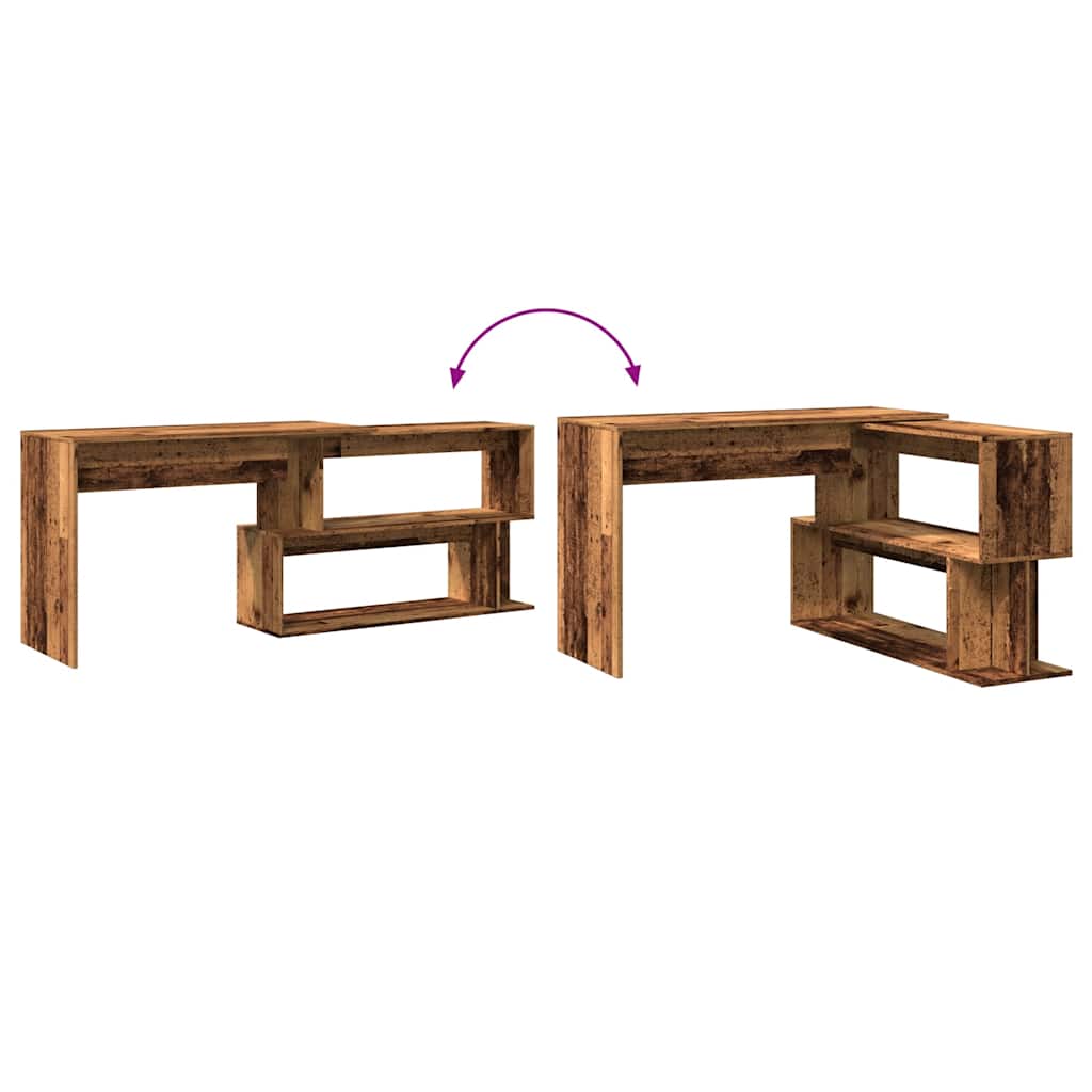 Eckschreibtisch Weiß 200x50x76 cm Holzwerkstoff