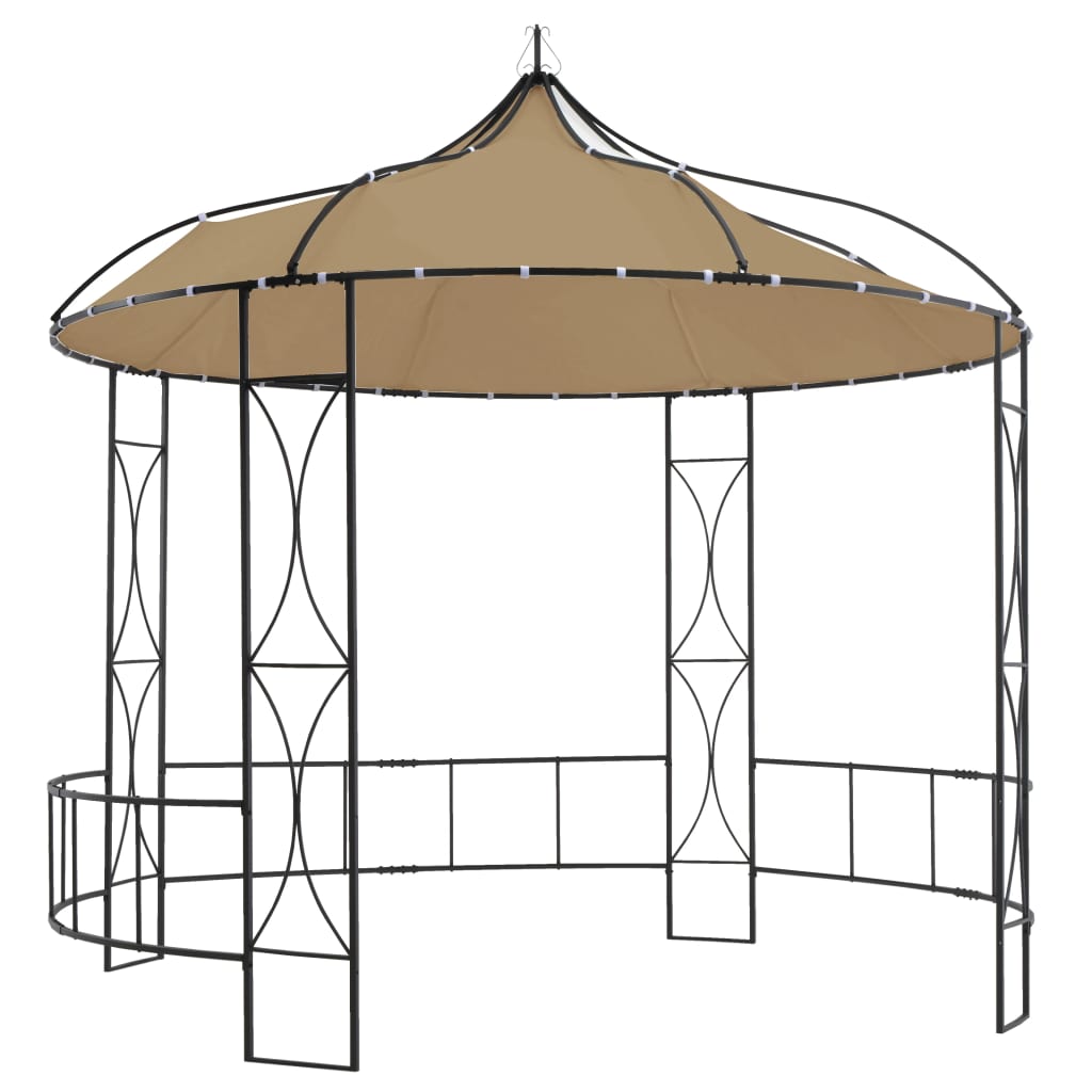 Pavillon 300 x 290 cm Weiß Rund