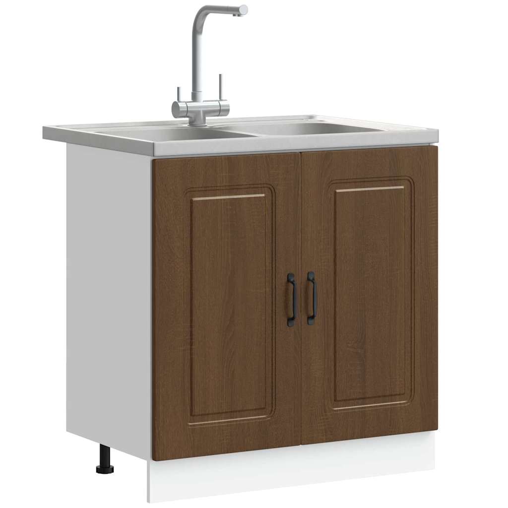 Küchenschrank Kalmar Weiß 80 x 46 x 81.5 cm Holzwerkstoff