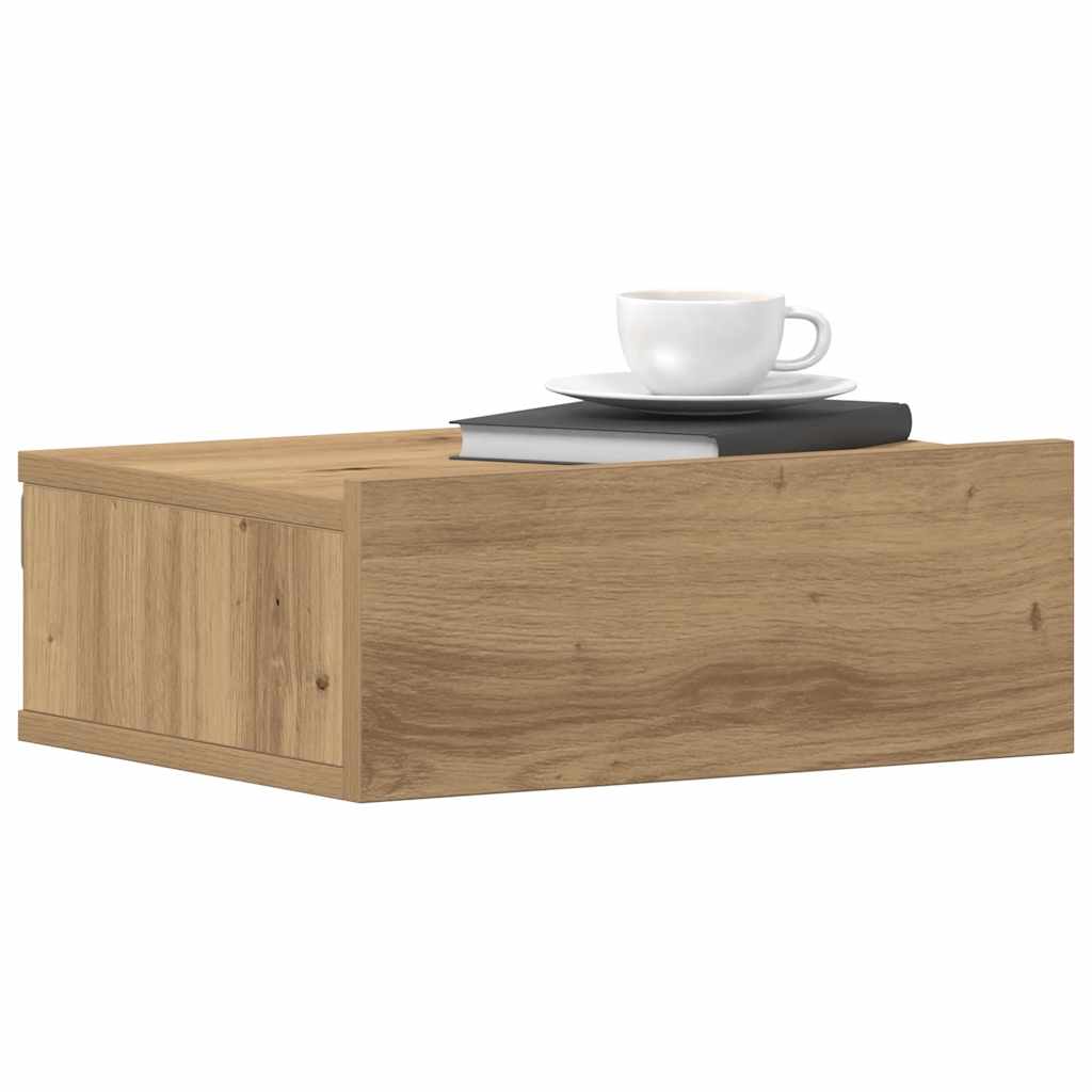 Hängender Nachttisch Weiß 40x30x15 cm Holzwerkstoff