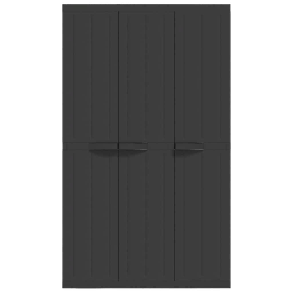 Gartenschrank Grau und Schwarz 65x37x85 cm PP