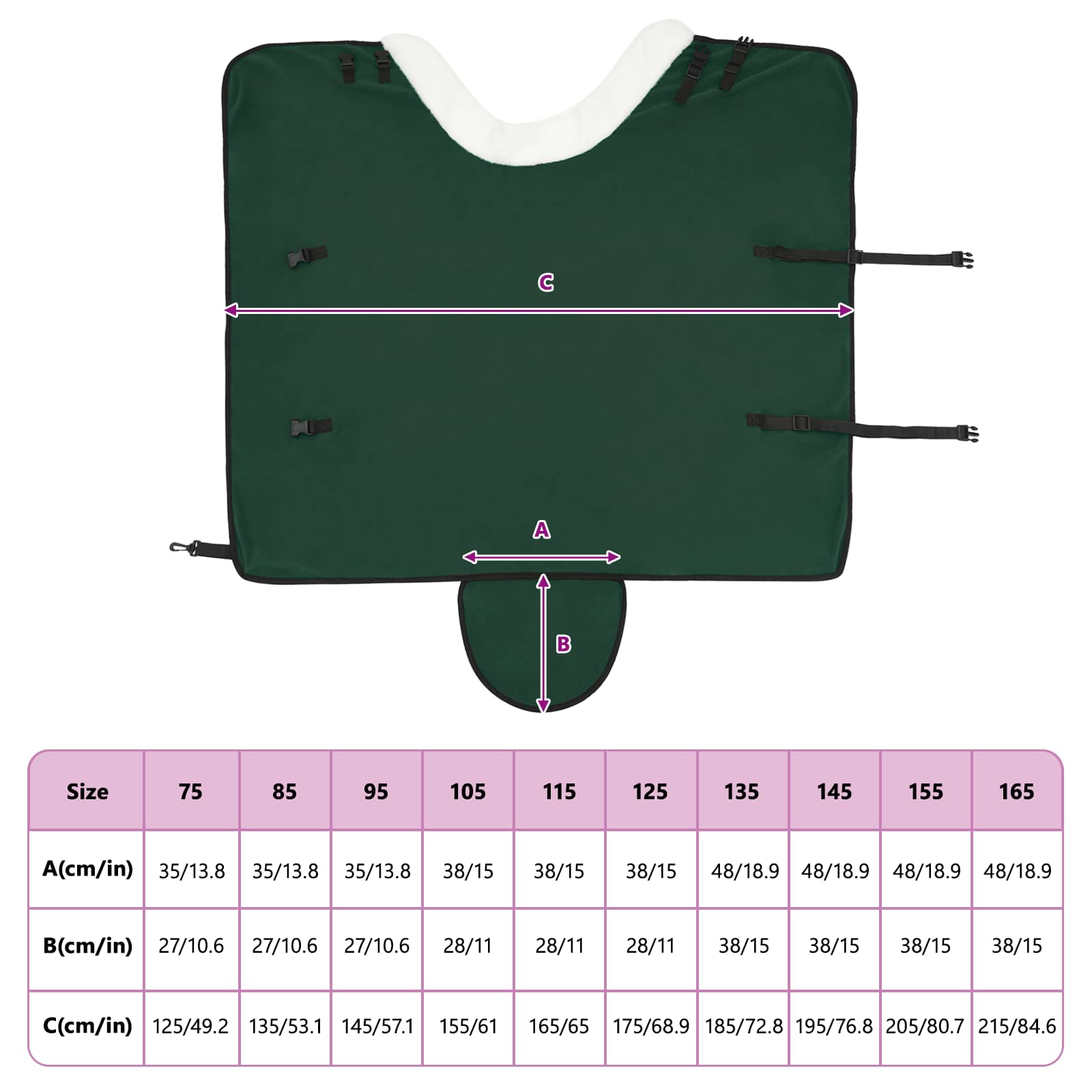 Pferdedecke Volles Aqua 75 cm Polarfleece