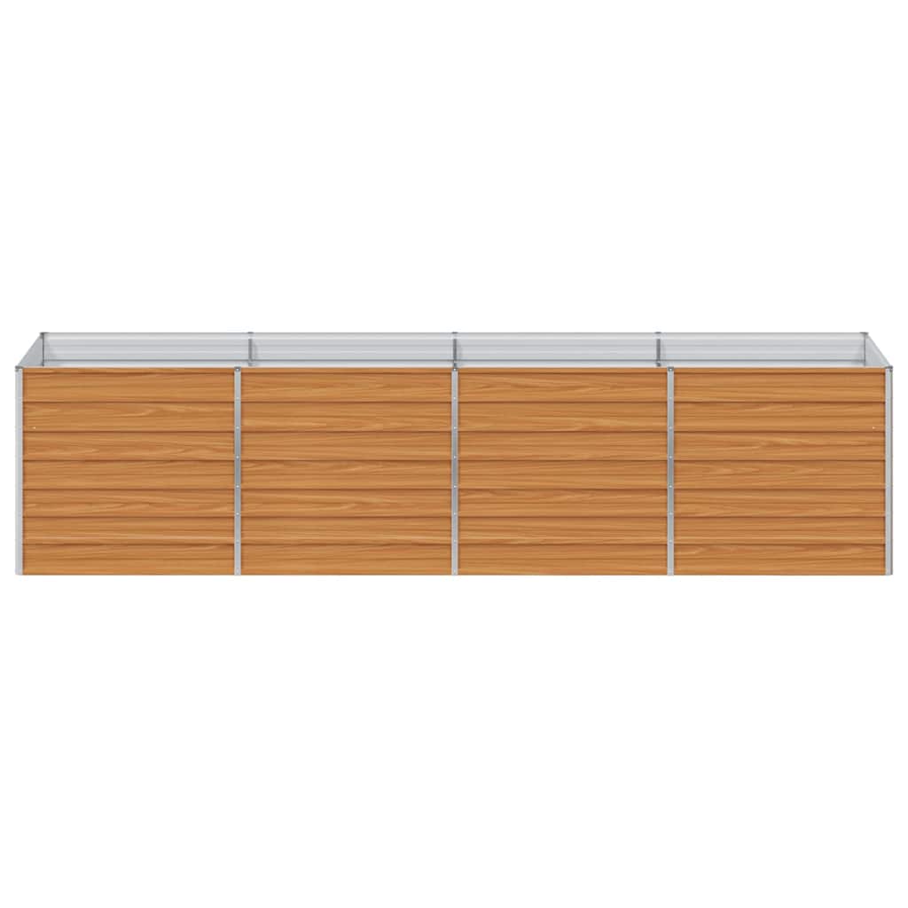 Hochbeet Hellbraun 100 x 100 x 77 cm Verzinkter Stahl
