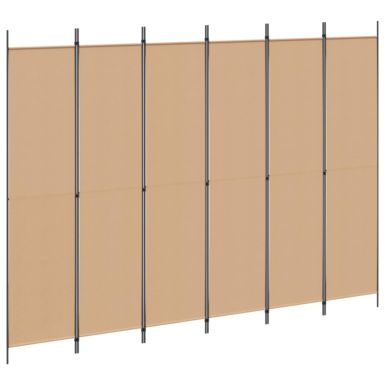3-teiliger Raumteiler Beige 150 x 220 cm Stoff