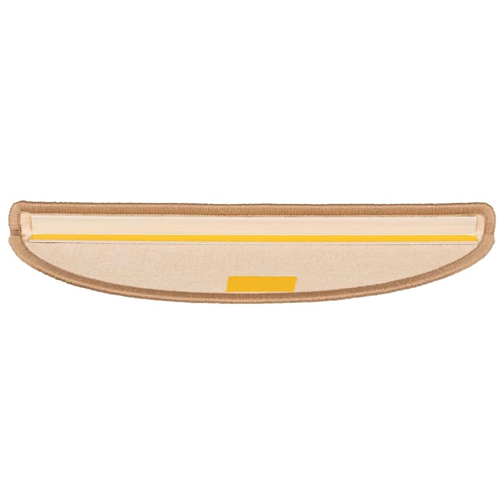 Stufenmatten 15 Stk. 56x17x3 cm Beige und Grau Halbrund
