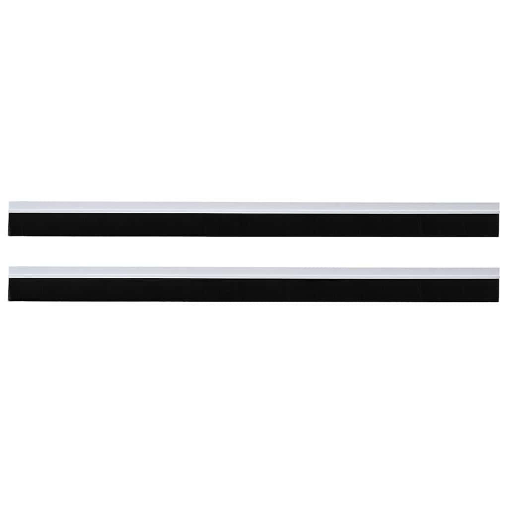 Selbstklebende Türbürstendichtungen 2 pcs Braun 100 cm