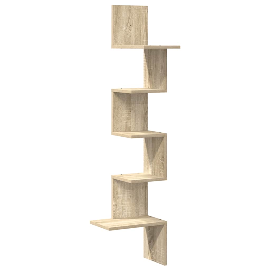 Wand-Eckregal Weiß 20x20x127,5 cm Holzwerkstoff
