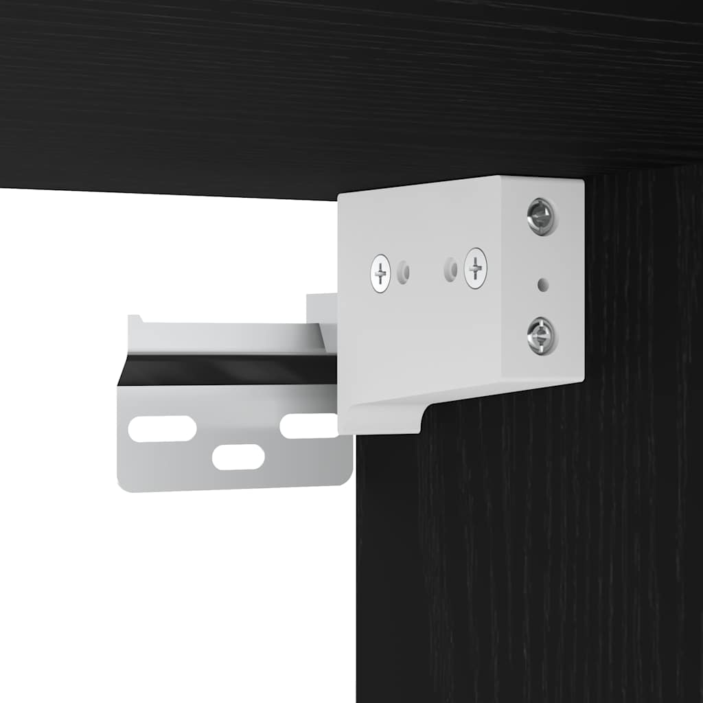 Garagenschränke 2 Stk. Schwarz Holzwerkstoff