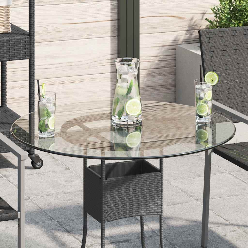 Tischplatte aus gehärtetem Glas quadratisch 700x700 mm