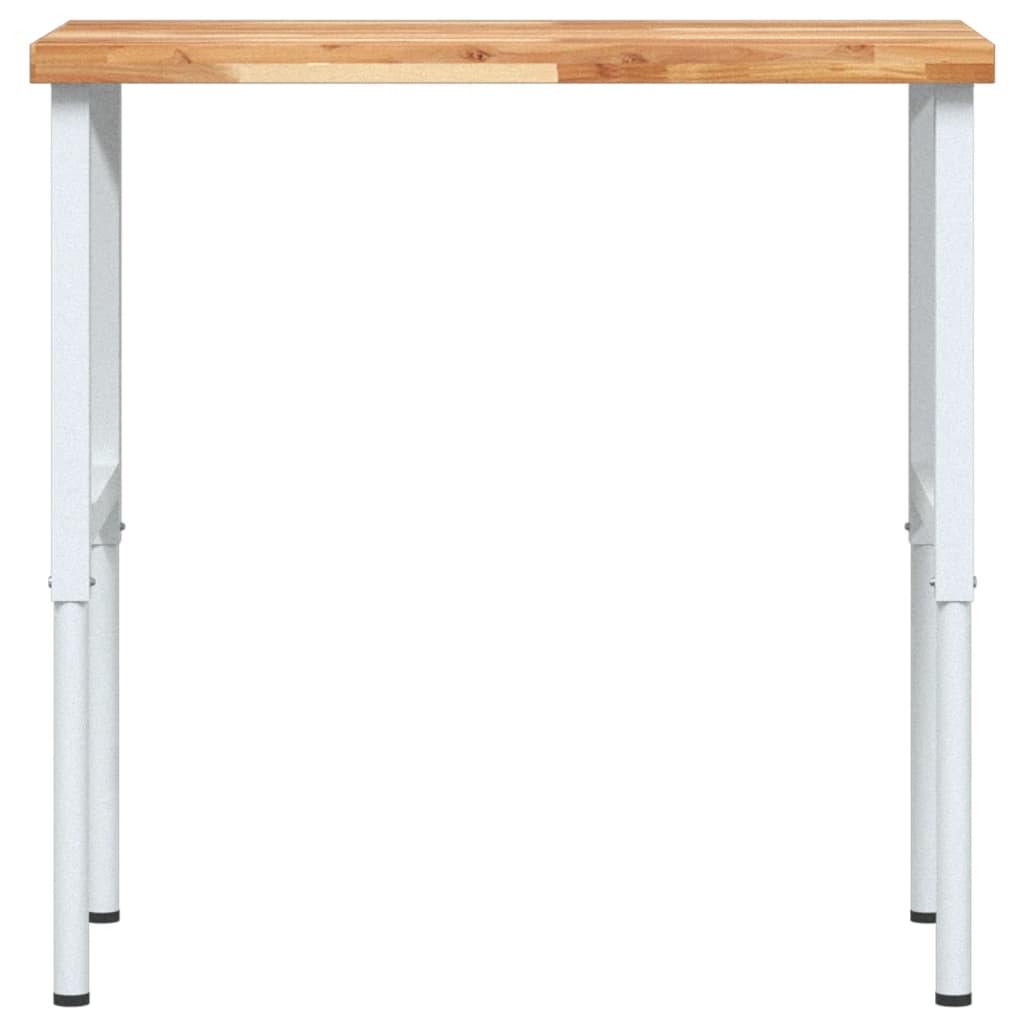 Werkbank 80x60x(73-99,5) cm Massivholz Akazie Rechteckig