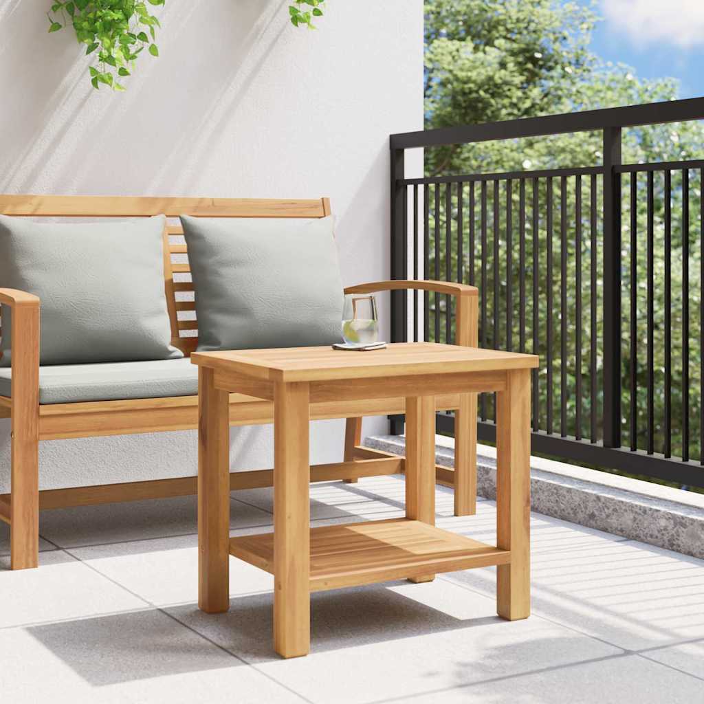 Couchtisch mit Speicher Braun 45 x 45 x 45 cm Massivholz Teak