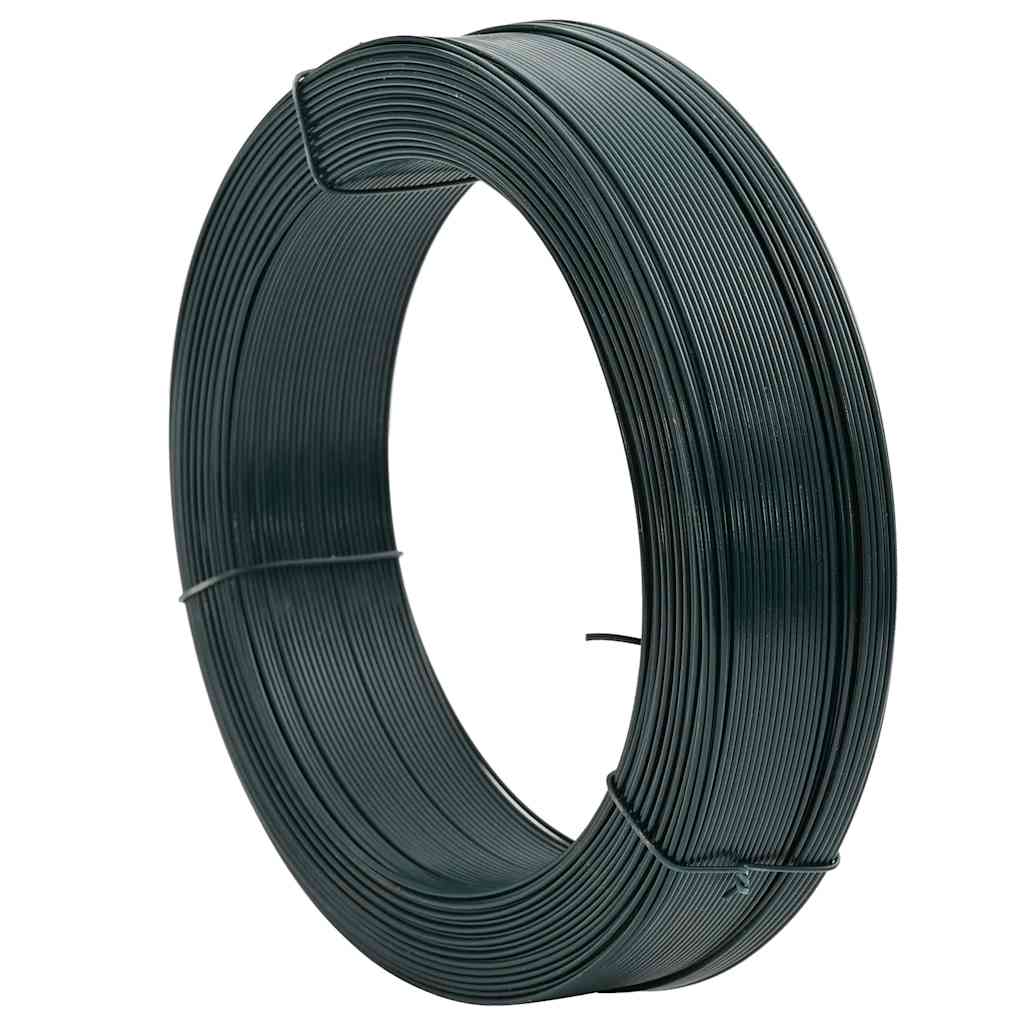 Zaun-Bindedraht 250 m 0,9/1,4 mm Stahl Schwarzgrün