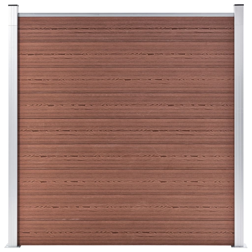 Zaunelement WPC 180x186 cm Schwarz