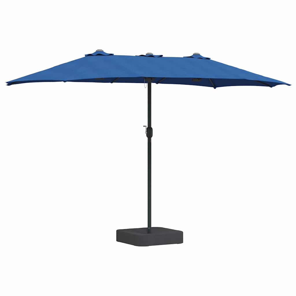 Garten-Sonnenschirm Sand 385 x 209 x 244 cm Polyester und Stahl