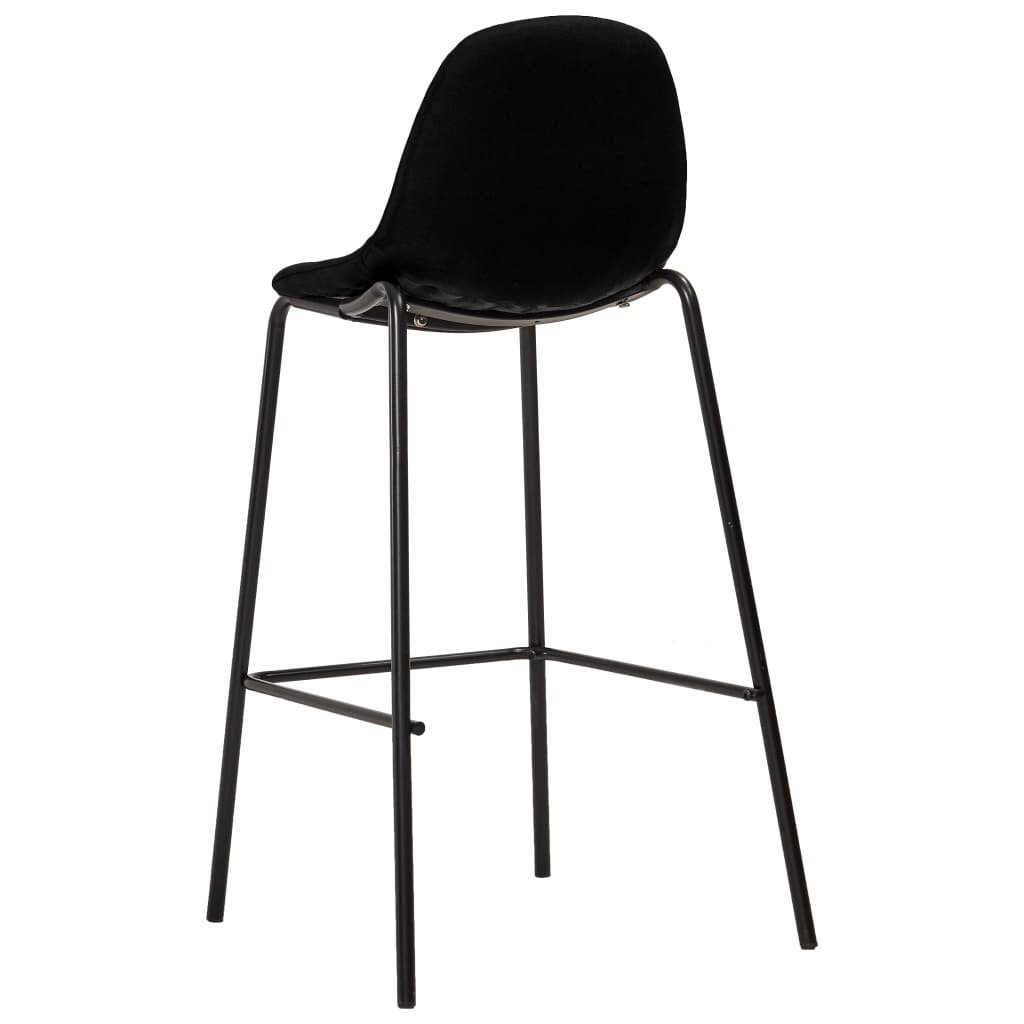 Barhocker 6 Stk. Schwarz Stoff
