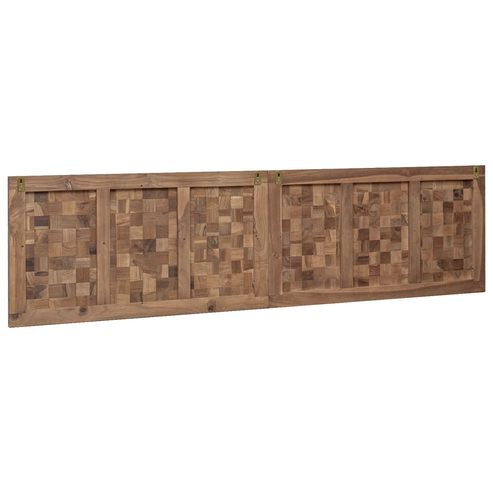 Bettkopfteil Natur Massivholz Teak
