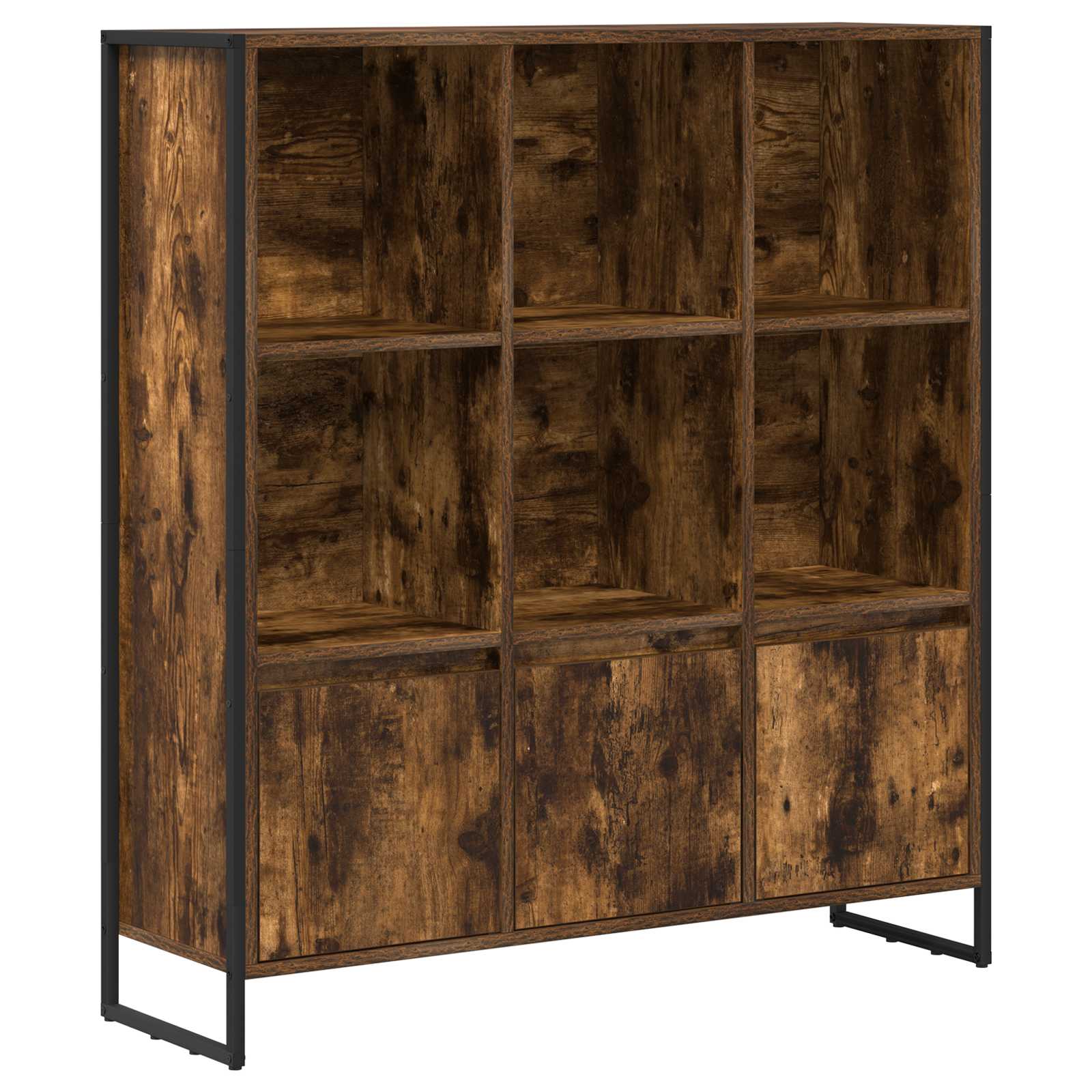 Bücherregal 2 pcs Schwarz Eichen-Optik 99,5 x 30 x 108 cm