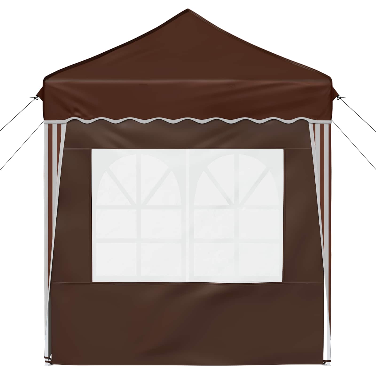 Pop-up Partyzelt 195 x 195 x 245 cm Creme Oxford-Stoff