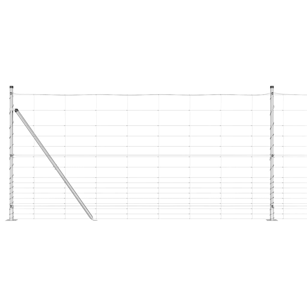 Ground Fix Geschweißter Drahtzaun 25 x 0,8 m Silber Netz