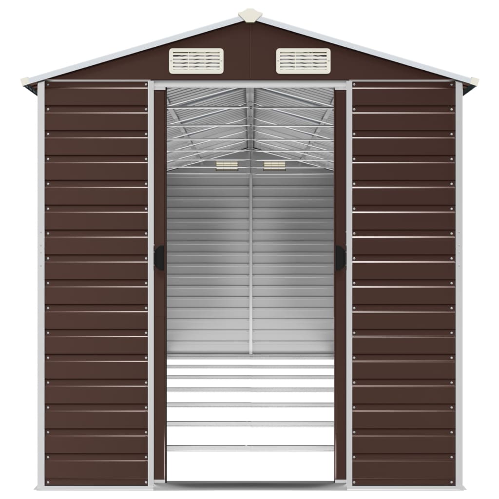 Gerätehaus Grün 191x130x198 cm Verzinkter Stahl