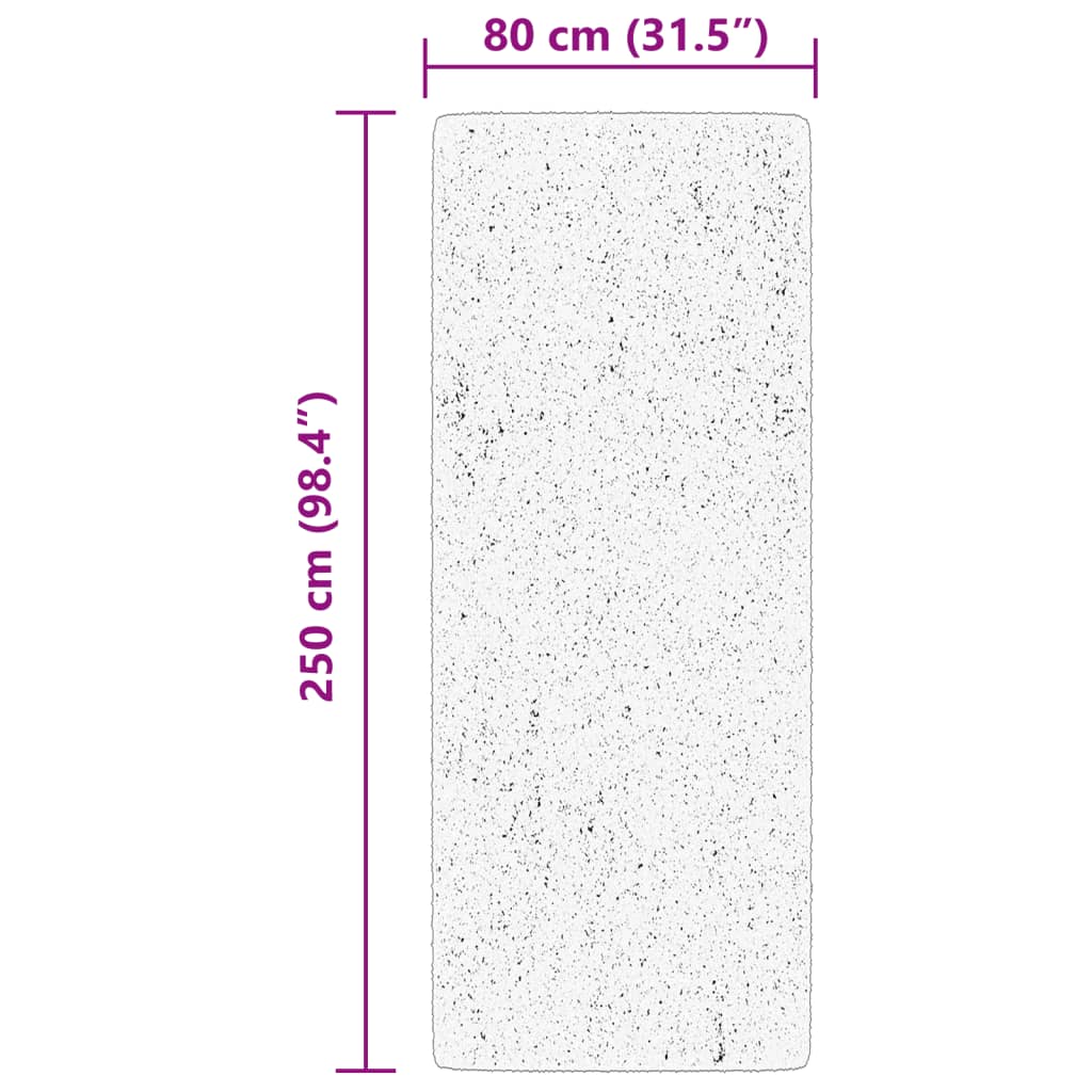 Teppich HUARTE Kurzflor Weich und Waschbar Anthrazit 60x110 cm