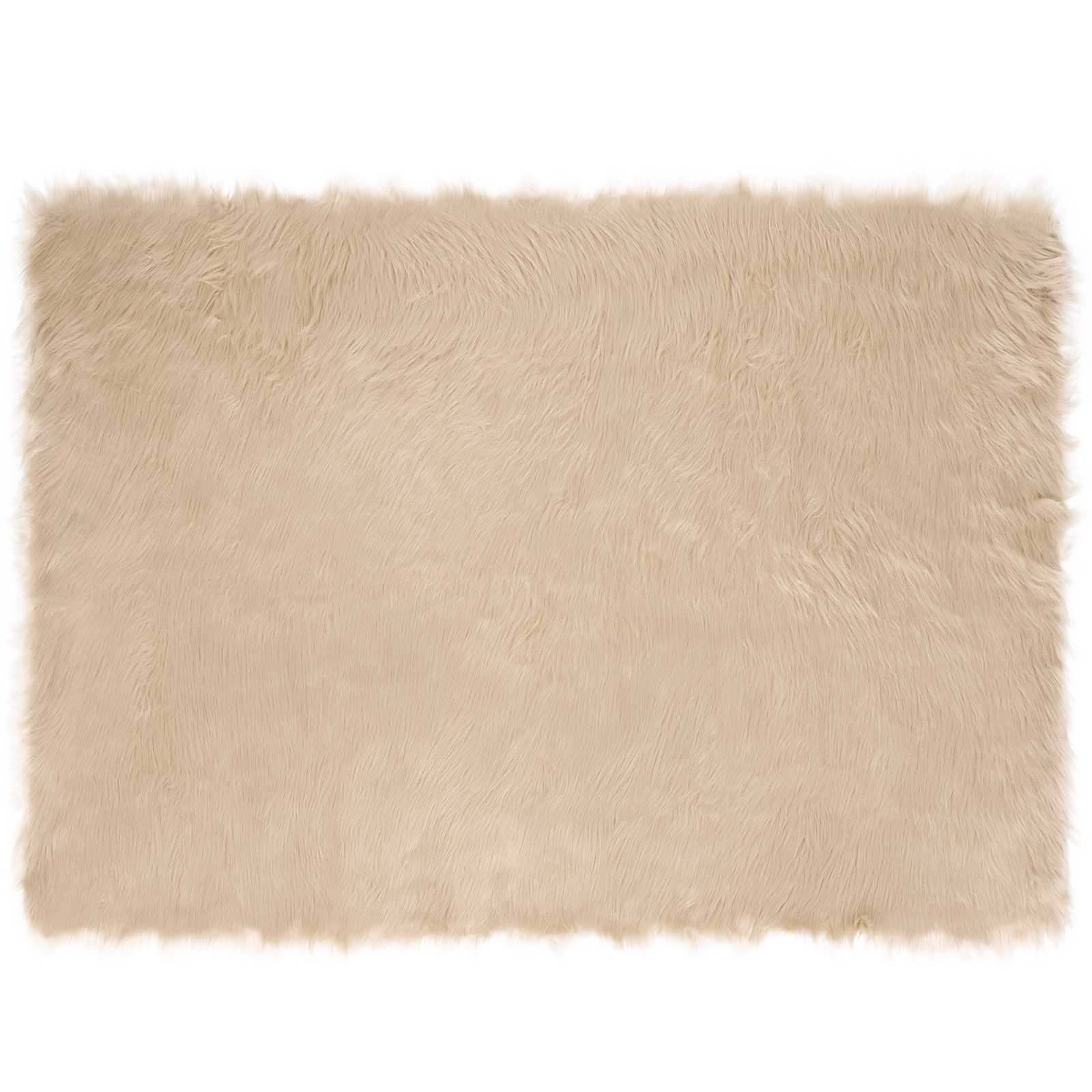 Teppich aus Kunstschaffell TAFALLA Weiß 60 x 110 cm Polyester