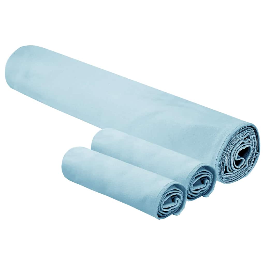 Sporthandtuch Set 3 pcs Schwarz Polyester und Polyamid