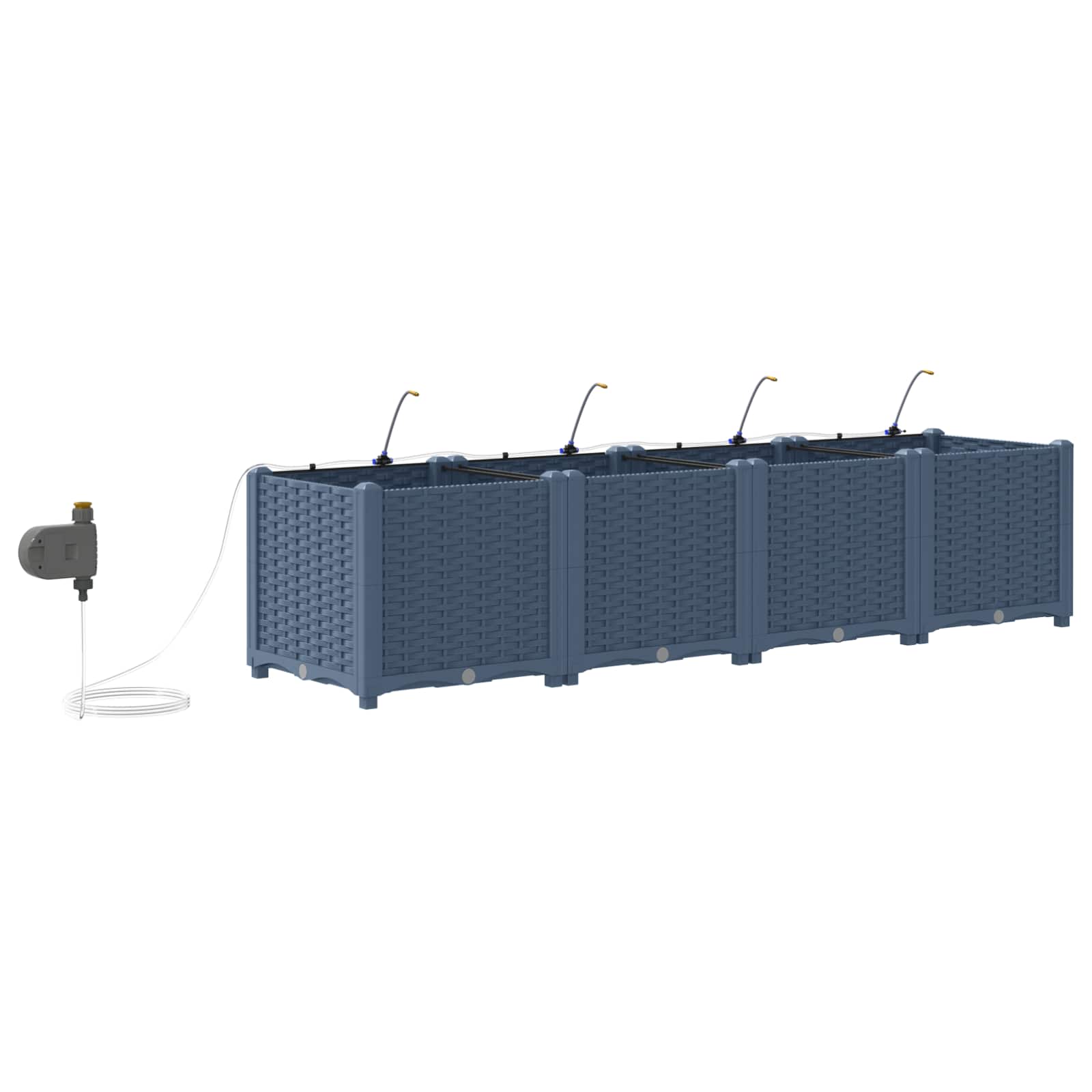 Garten-Pflanzgefäß 4 Stk. Braun 160 x 40 x 22 cm PP