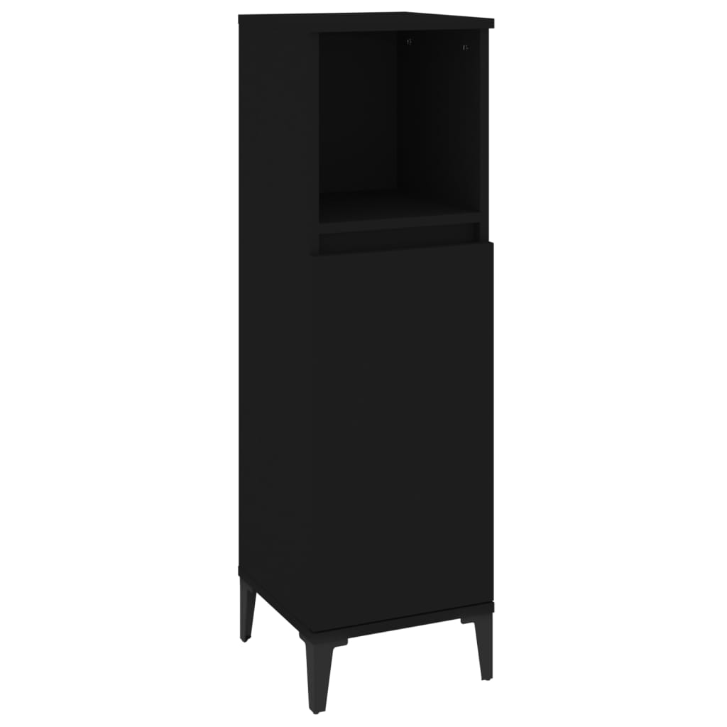 Badschrank Weiß 30x30x100 cm Holzwerkstoff