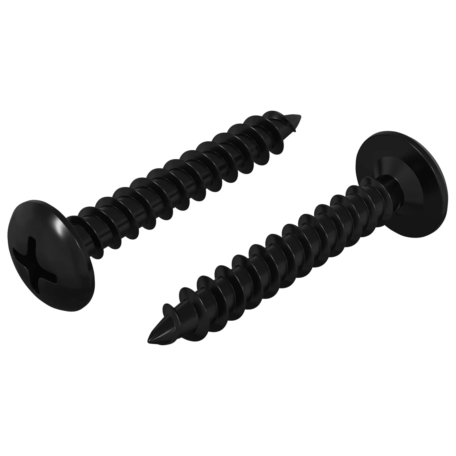 Selbstschneidender Nagel 2 pcs Schwarz 4 x 25 mm Stahl