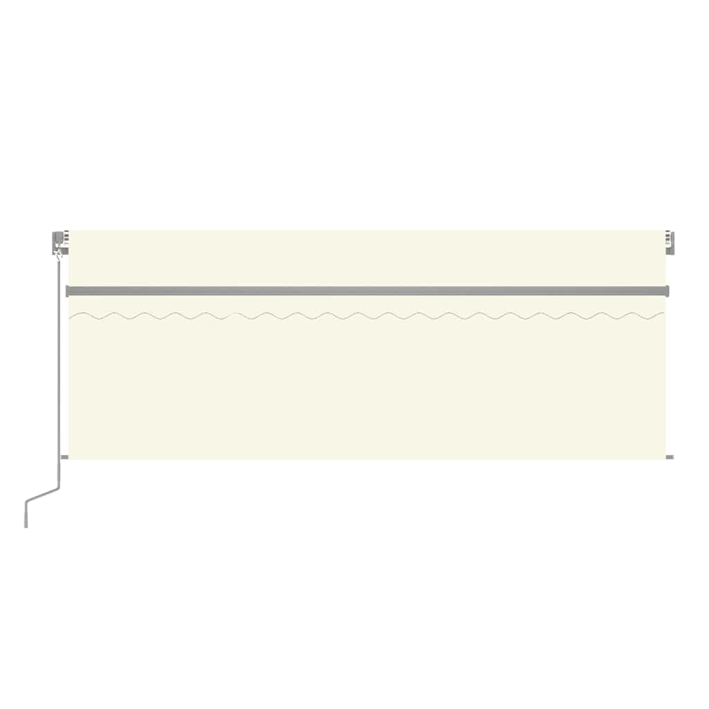 Markise Manuell Einziehbar mit Rollo 3x2,5 m Creme