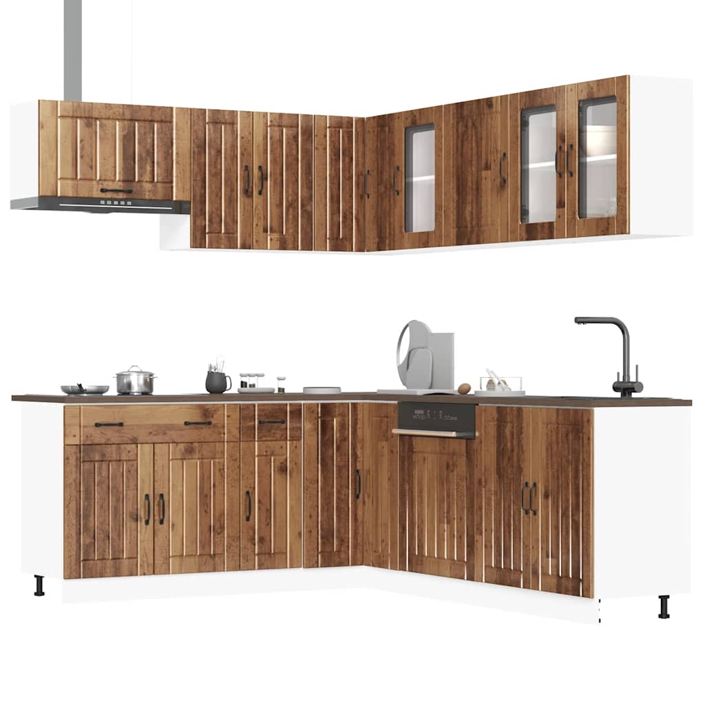 11-tlg. Küchenschrank-Set Lucca Weiß Holzwerkstoff