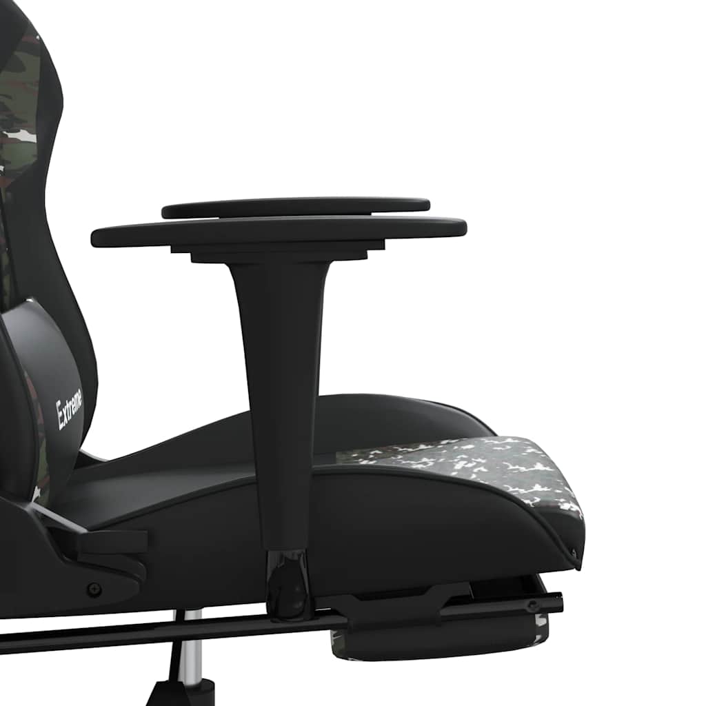 Gaming-Stuhl mit Massagefunktion Schwarz und Blau Kunstleder