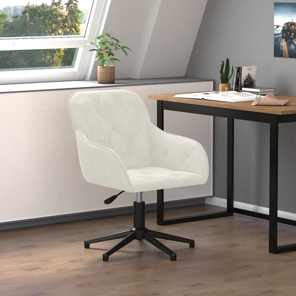 Bürostuhl Drehbar Blau Samt