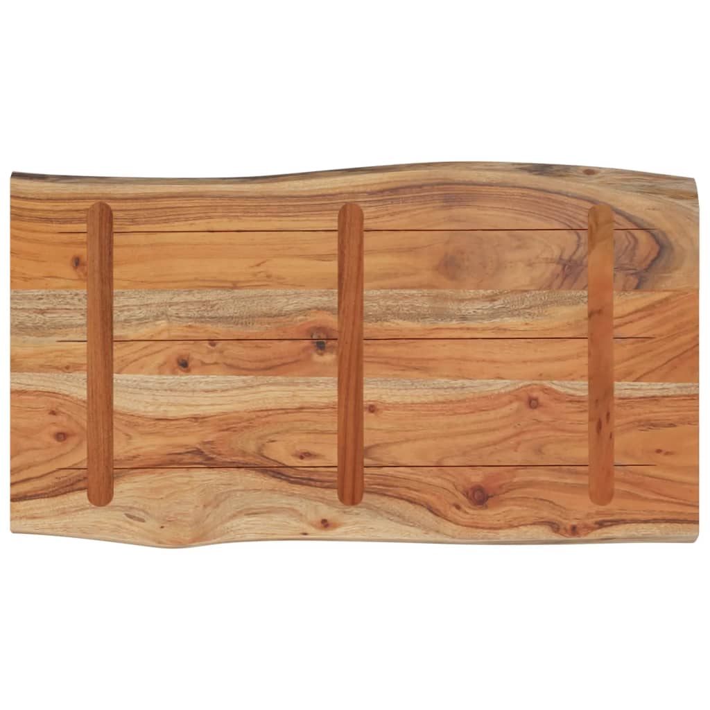 Tischplatte 40x40x2,5 cm Rechteckig Massivholz Akazie Baumkante