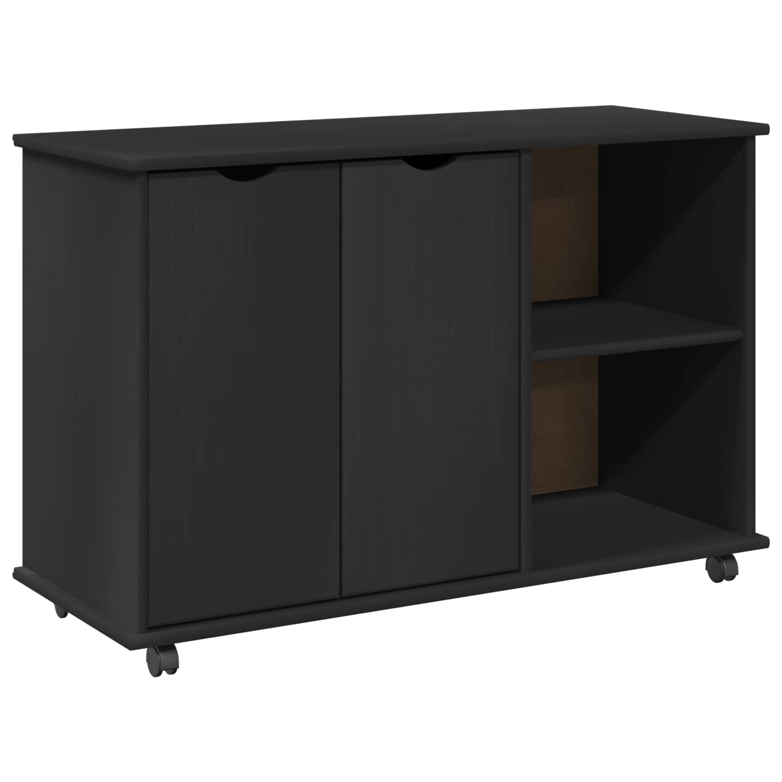Rollschrank Honigbraun 100 x 39 x 65,5 cm Massivholz Kiefer