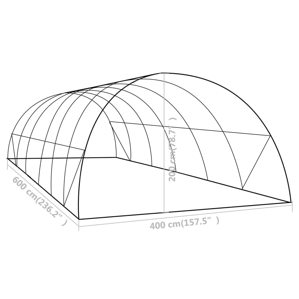 Gewächshaus 4,5 m² 300x150x200 cm
