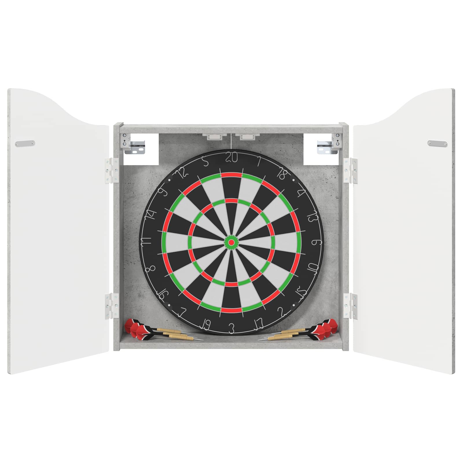 Dartboard Schrank Weiß 56 x 12 x 63 cm Holzwerkstoff