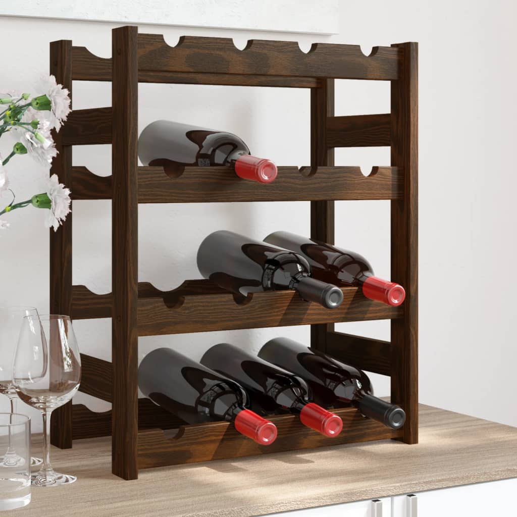 Weinregal für 12 Flaschen Kiefernholz